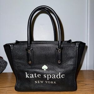 Kate Spade Black Leather Tote Bag